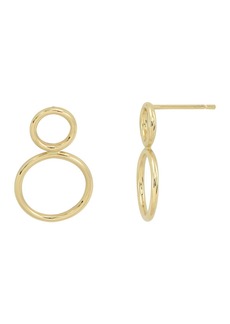 CANDELA JEWELRY Double Ring Stud Earrings in Gold at Nordstrom Rack