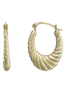 CANDELA JEWELRY 10K Gold Twist Oval Hoop Earrings at Nordstrom Rack