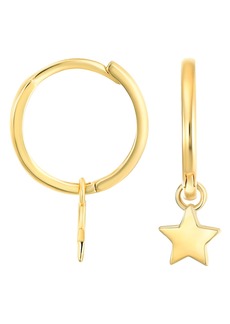 CANDELA JEWELRY 14K Gold Star Dangle Huggie Hoop Earrings at Nordstrom Rack