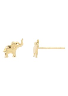 CANDELA JEWELRY 14K Yellow Gold Elephant Stud Earrings at Nordstrom Rack
