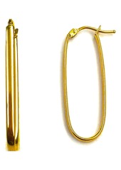 CANDELA JEWELRY 14K Yellow Gold Oval Hoop Earrings at Nordstrom Rack