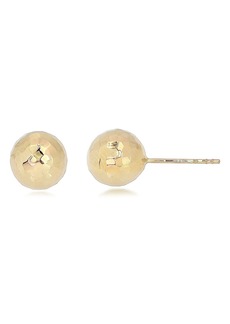 CANDELA JEWELRY 14K Yellow Gold Textured Ball Stud Earrings at Nordstrom Rack