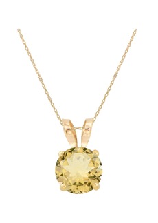 CANDELA JEWELRY Semiprecious Stone Pendant Necklace in Yellow at Nordstrom Rack