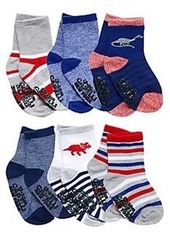 Capelli New York Baby Boy's & Little Boy's 6-Pack Dino Socks