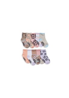 Capelli New York Baby Girl’s & Little Girl’s 10-Pack Leopard Kitty Pattern Crew Socks