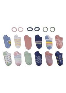 Capelli New York Kids' Assorted 12-Pack No-Show Socks
