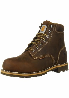 Carhartt Men's 6 Inch Plain Lug Bottom Soft Toe Industrial Boot Brown Oil Tanned Leather  M US