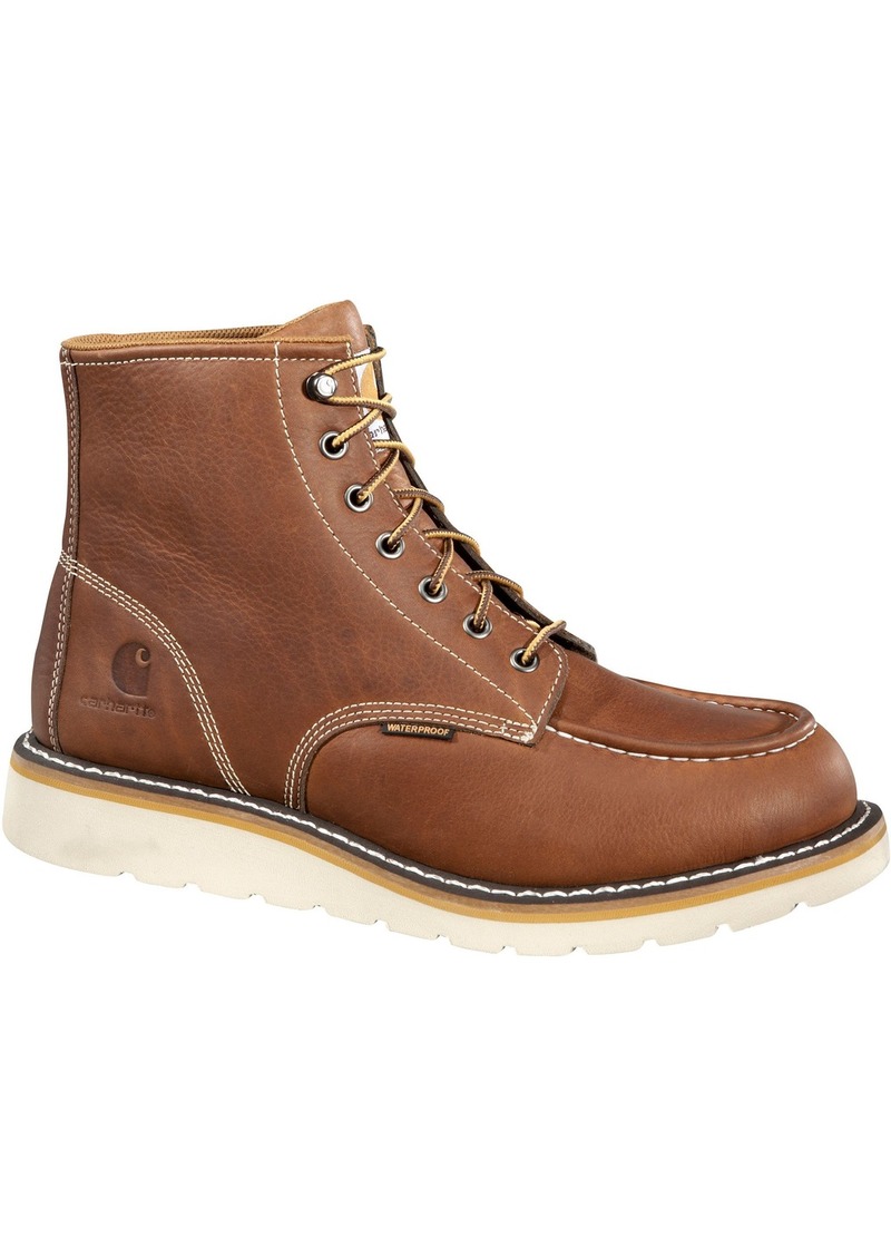"Carhartt Men's 6"" Moc Wedge Work Boots, Size 8, Tan | Father's Day Gift Idea"