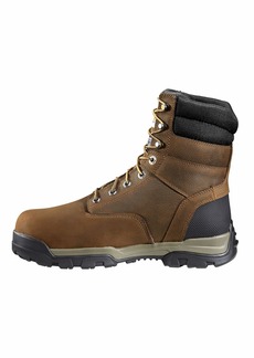 Carhartt Men's CME8047 Ground Force 8" Waterproof Insulated Soft Toe Work Boot Construction Bison Brown Oil TAN