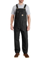 Carhartt Men's Duck Bib Overalls, Size 34, Black