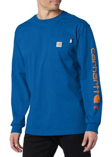 Carhartt Men's Big Flame Resistant Force Loose Fit Lightweight Long-Sleeve Logo Graphic T-Shirt