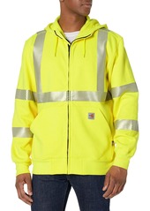 Carhartt Men's Flame Resistant High-Visibility Force Loose Fit Midweight Full-Zip Class 3 Sweatshirt