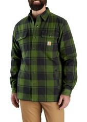 Carhartt Men's Flannel Sherpa Lined Shirt Jacket, Small, Brown | Father's Day Gift Idea