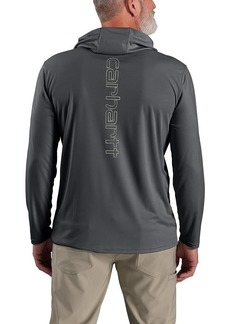 Carhartt Men's Force Sun Defender Lightweight Long-Sleeve Hooded Logo Graphic T-Shirt