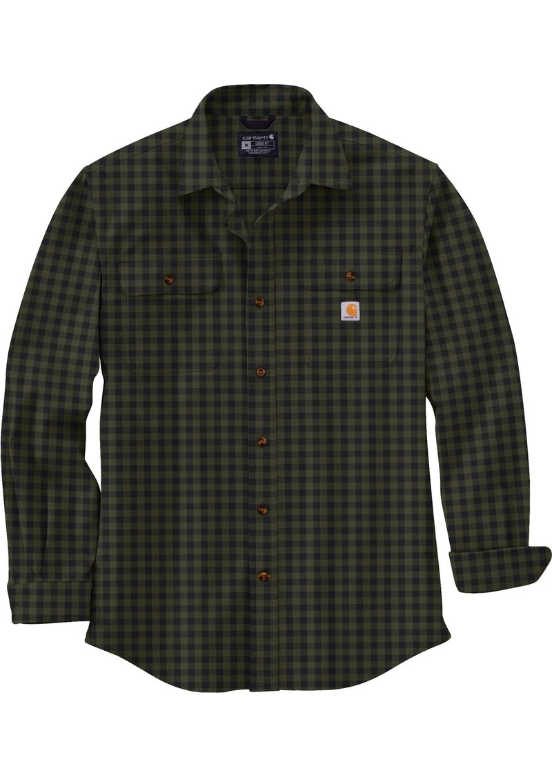 Carhartt Men's Heavyweight Flannel, Medium, Green