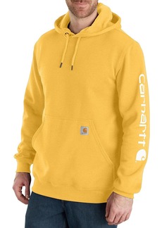 Carhartt Men's Logo Sleeve Graphic Hoodie, Medium, Yellow