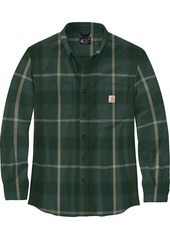 Carhartt Men's Midweight Flannel Button Down Shirt, XXL, Blue