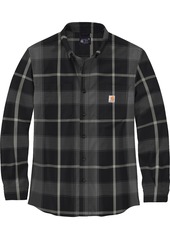 Carhartt Men's Midweight Flannel Button Down Shirt, XXL, Blue