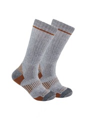 Carhartt Men's Midweight Synthetic-Wool Blend Boot Sock 2 Pack