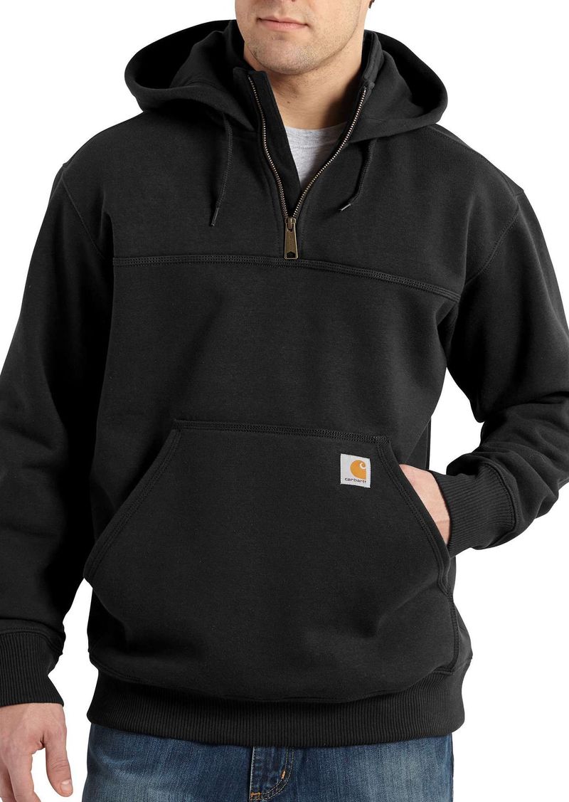 Carhartt Men's Paxton Heavyweight Mock Zip Hoodie, Medium, Black