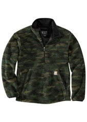 Carhartt Men's Quarter-Zip Sherpa Pullover Sweatshirt, Small, Mountain View Camo