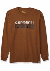 Carhartt Men's Relaxed Fit Heavyweight Long-Sleeve Workwear Graphic T-Shirt ather