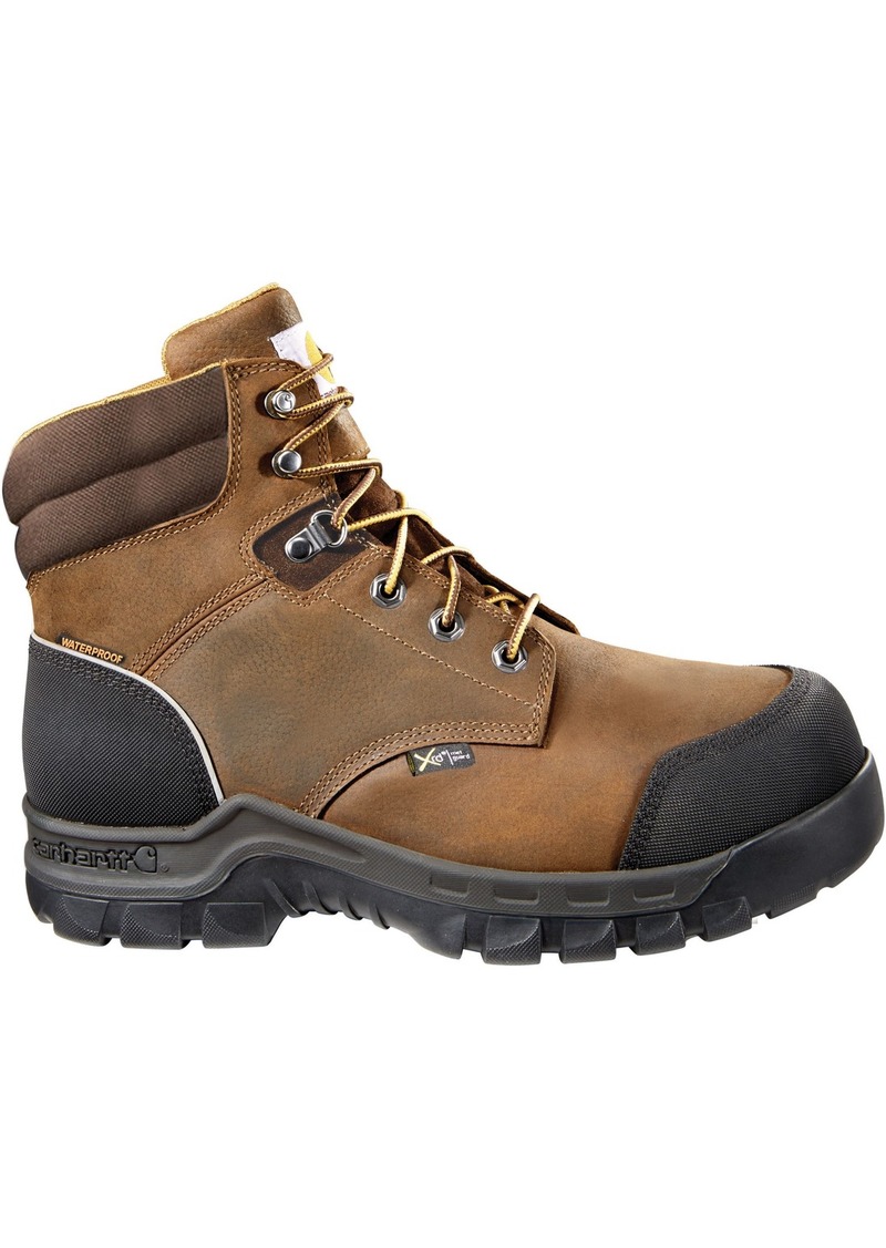 Carhartt Men's Rugged Flex 6'' Waterproof MetGuard Composite Toe Work Boots, Size 8.5, Brown