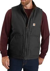 Carhartt Men's Sherpa-Lined Mock Neck Vest, XXL, Brown