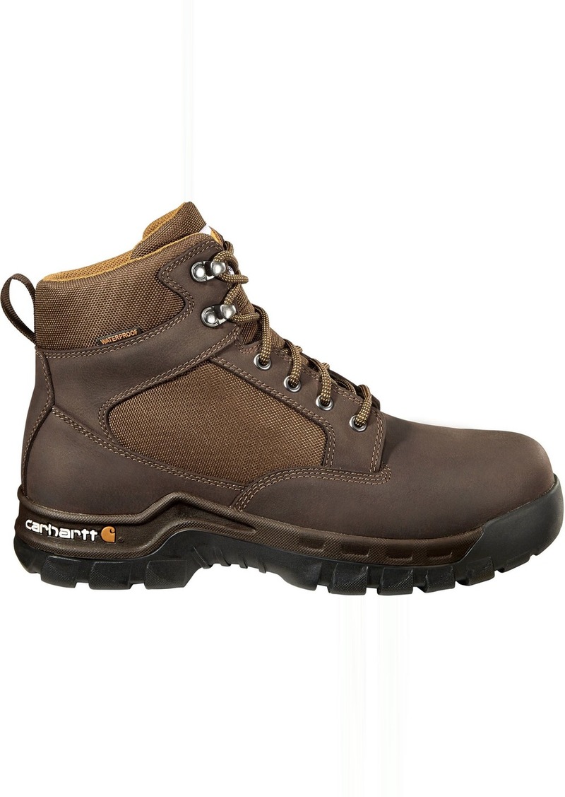 Carhartt Men's Waterproof Rugged Flex 6” Steel Toe Work Boots, Size 8, Brown