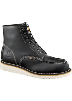 Carhartt Men's Wedge 6'' Waterproof Soft Toe Work Boots, Size 8, Black