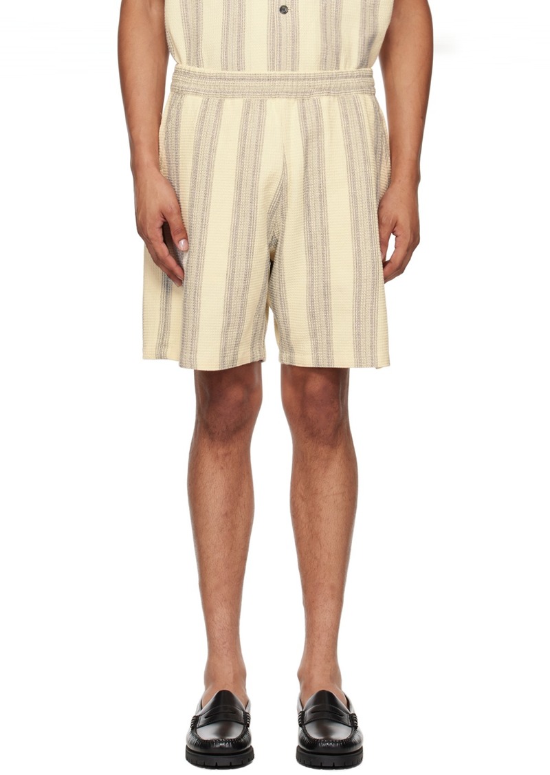 Carhartt Work In Progress Beige Dodson Stripe Shorts