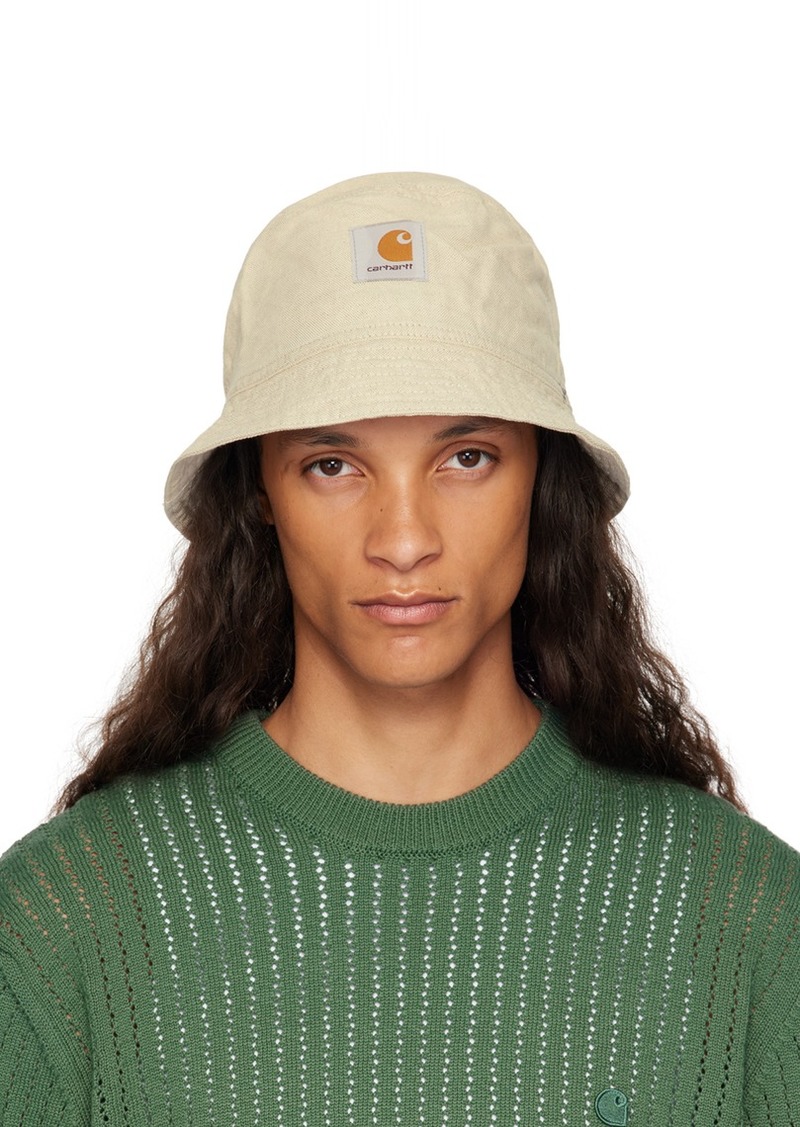 Carhartt Work In Progress Beige Walter Linen Bucket Hat