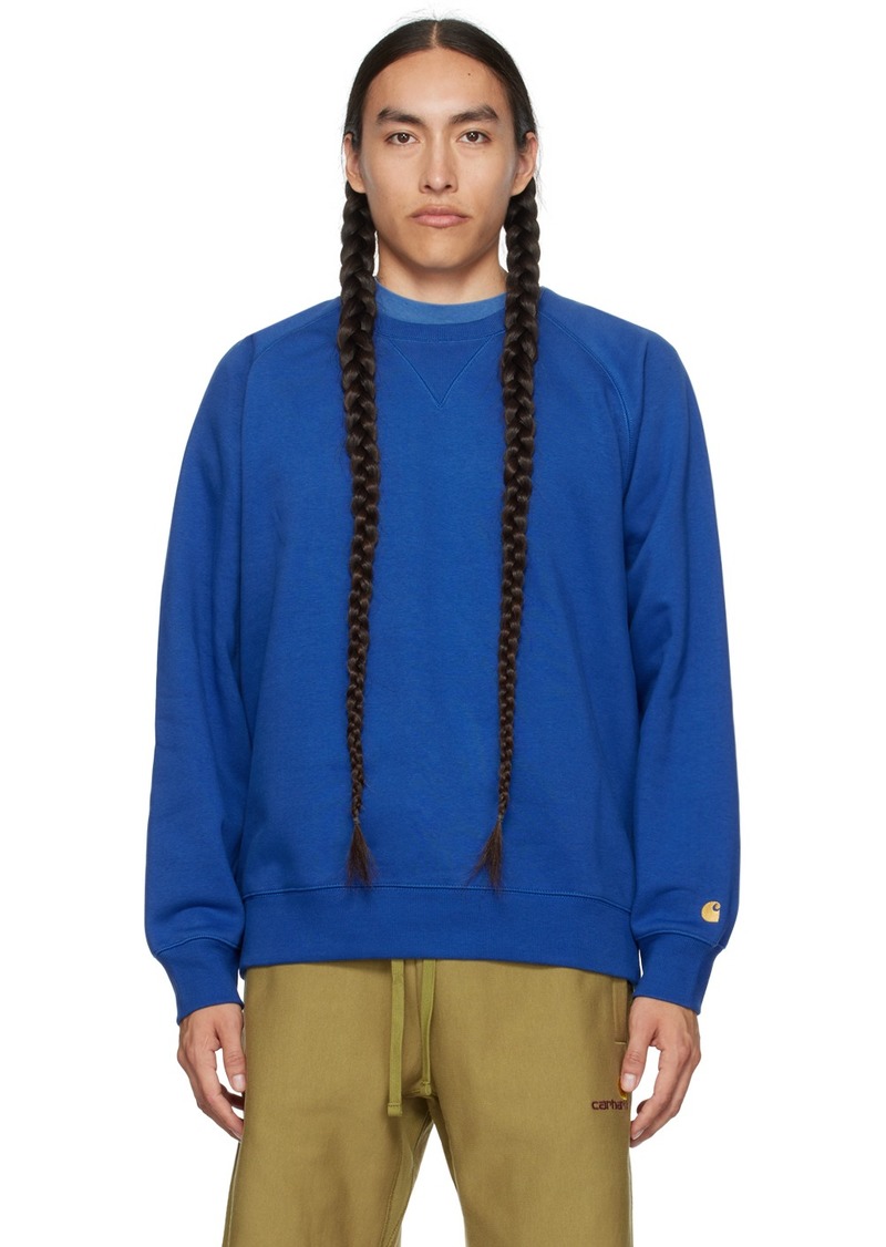 Carhartt Work In Progress Blue Chase Sweatshirt