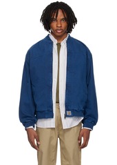 Carhartt Work In Progress Blue OG Santa Fe Bomber Jacket