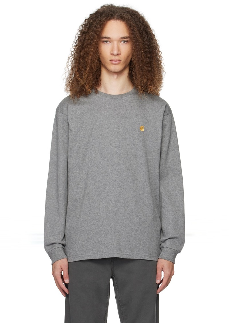 Carhartt Work In Progress Gray Chase Long Sleeve T-Shirt