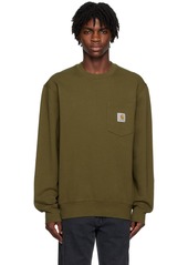 Carhartt Work In Progress Green Pocket Sweatshirt