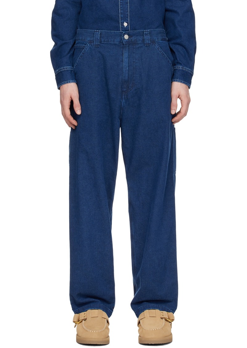 Carhartt Work In Progress Indigo OG Single Knee Denim Trousers