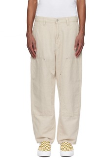 Carhartt Work In Progress Off-White Walter Linen Double Knee Trousers