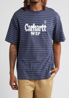 Carhartt Work In Progress Orlean Spree Stripe Logo Graphic T-Shirt