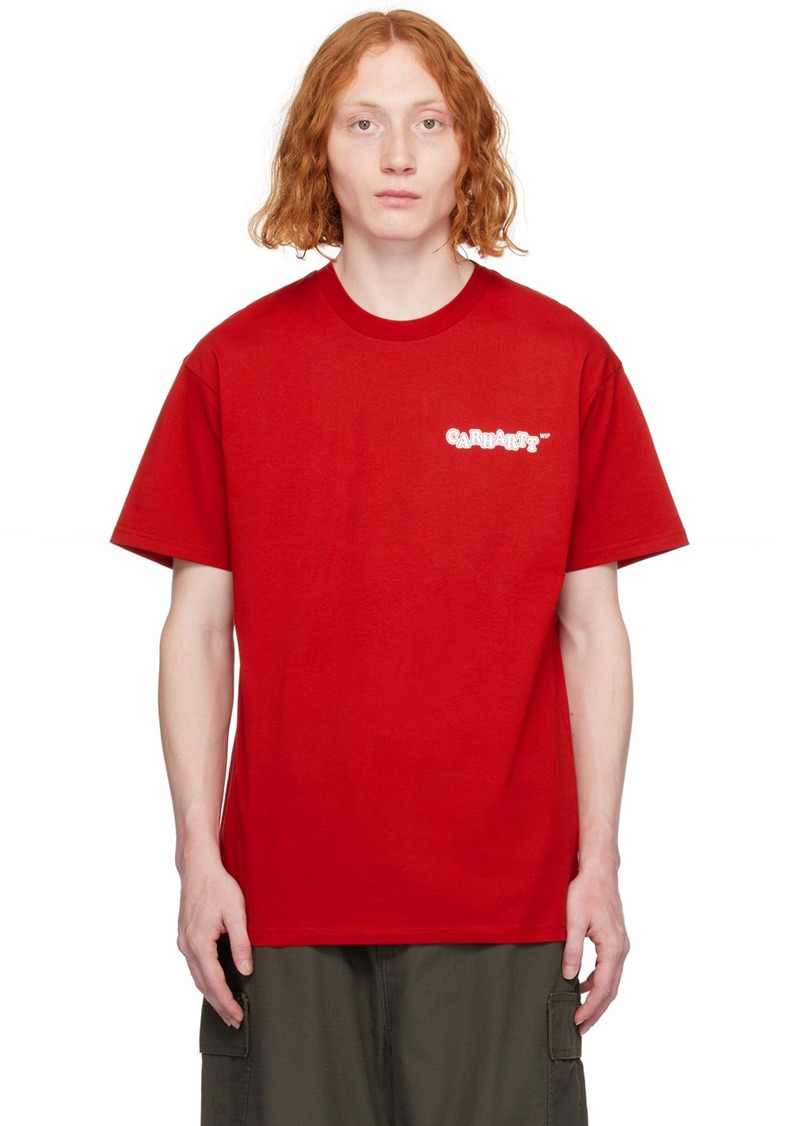 Carhartt Work In Progress Red 'Fast Food' T-Shirt