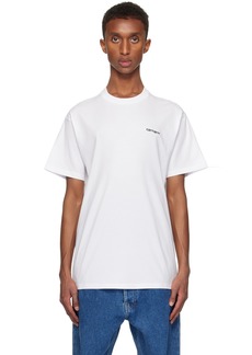 Carhartt Work In Progress White Script Embroidery T-shirt