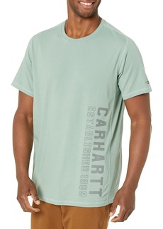 Carhartt Mens Short-Sleeve Logo Graphic T-Shirt (Big & Tall) Force Relaxed Fit Midweight Short Sleeve Pocket T Shirt  X-Large Tall US