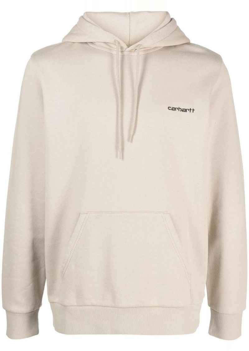 Carhartt logo-embroidered cotton hoodie