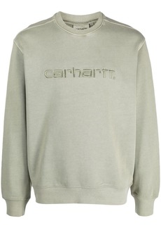 Carhartt logo-embroidered cotton jumper