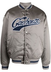 Carhartt logo-patch bomber jacket