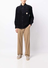 Carhartt logo-patch corduroy shirt