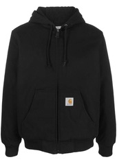 Carhartt logo-patch cotton hooded jacket