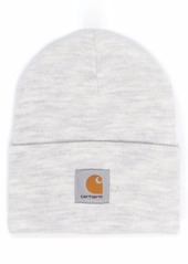 Carhartt logo-patch knitted beanie