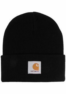 Carhartt logo-patch knitted beanie