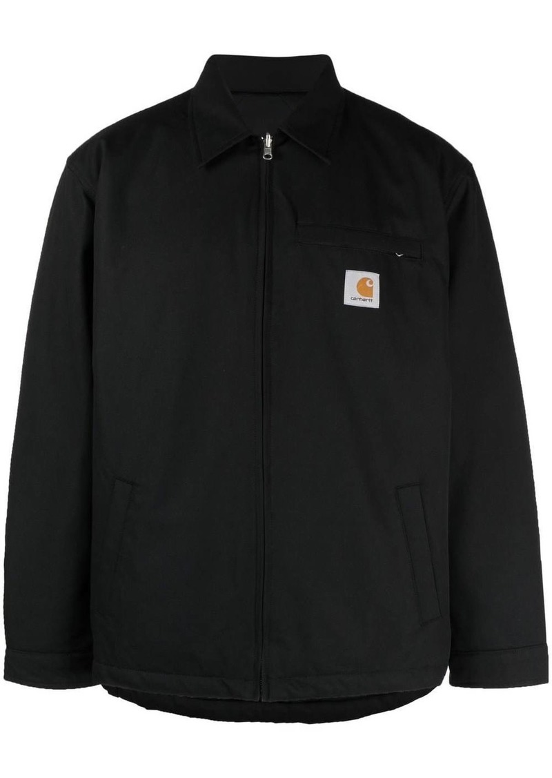 Carhartt logo-patch zip-up jacket